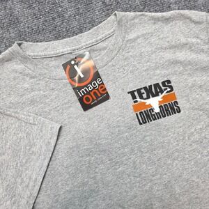 Texas Longhorns Youth Large T-Shirt Sport Grey Football Austin TX Image One NEW